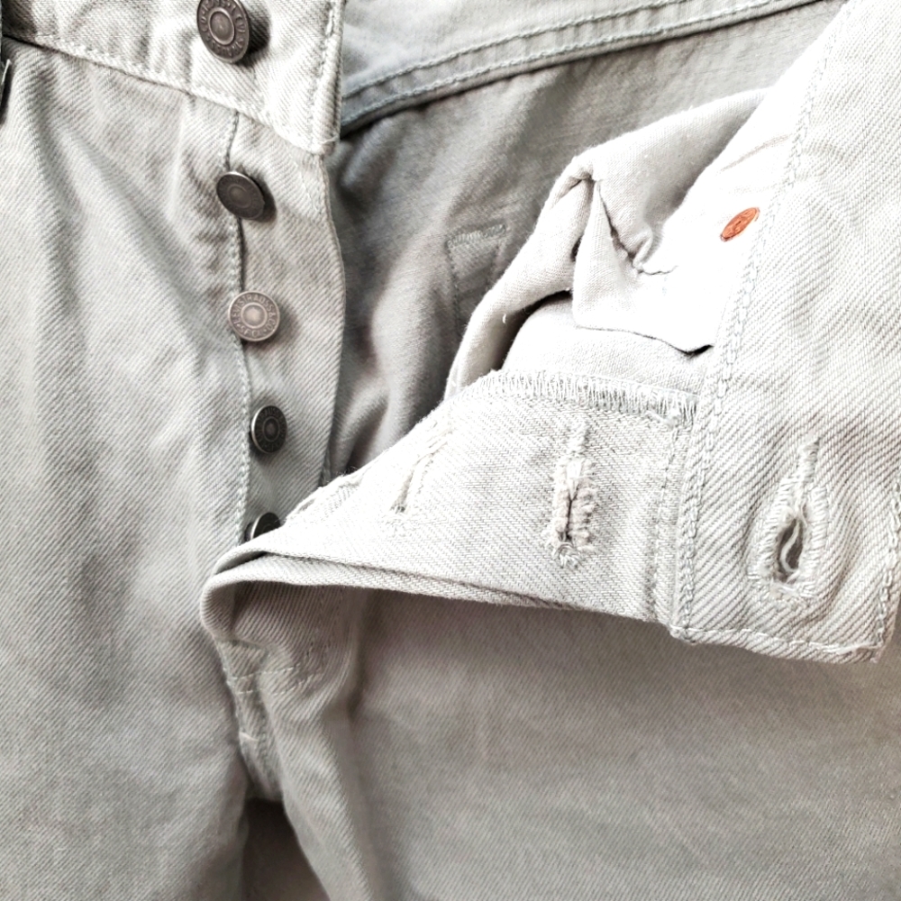 Levi's 501 W31 L34 Grey Mens Jeans Buttonfly